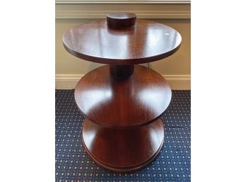 Contemporary Round Shelved Side Table / Drink Table