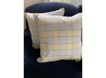 Pair Of Plaid Decorative Pillows