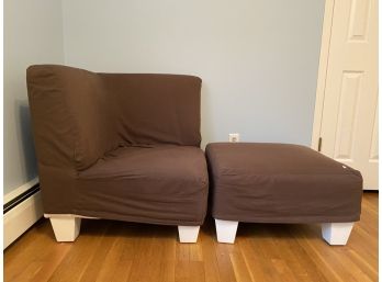 Pottery Barn Teen Corner Chair With Ottoman