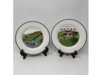Pair Of Villeroy & Bosch Design Naif Plates