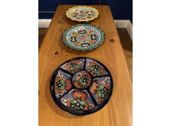 Talavera Dishes And Dip Tray