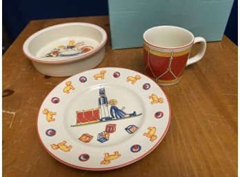 Tiffany Toy Soldier Mug, Bowl And Plate 3 Piece Set
