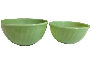Two Jadeite Bowls Fire King