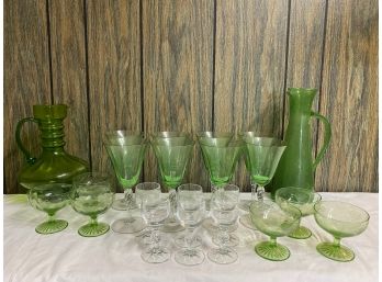 Vintage Glassware And Pitchers