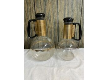 Two MCM Pyrex Coffee Carafes
