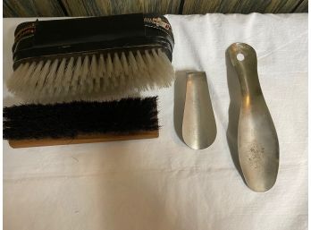 Vintage Shoe Brushes And Shoe Horns