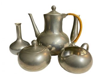 MCM Coffee Pot , Sugar Dish & Creamer By Daalderop Tiel Royal  Holland