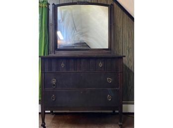 Antique  Dresser And Mirror