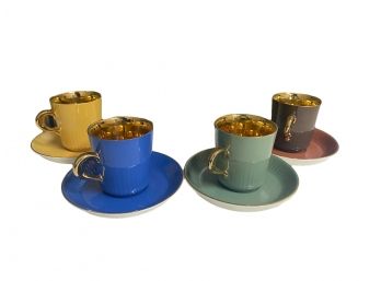 Figgjo Flint Demitasse Espresso Cups And Saucers