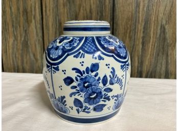 Small Delft Ginger Jar Made In Holland