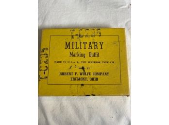 Military Marking Outfit By Robert F. Wolfe Co.