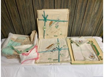 Beautiful Unused Vintage Irish Linens In Box #3