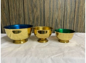 Collection Of Solid Brass Bowls