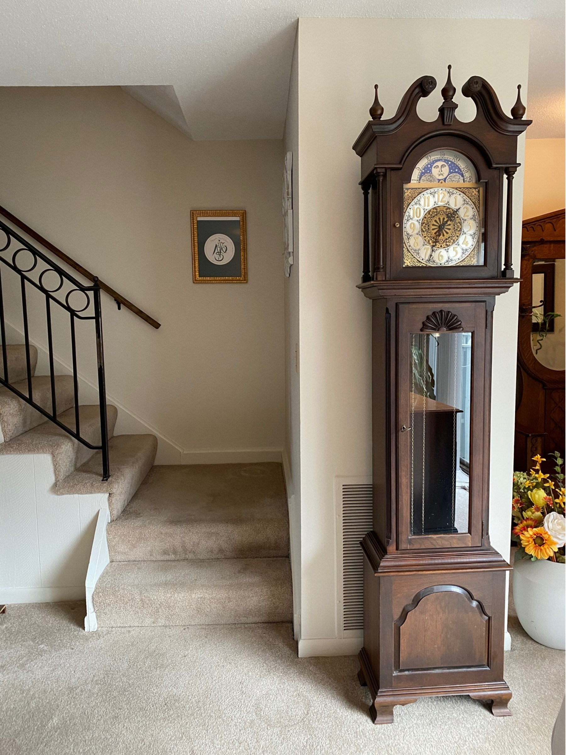 Ethan Allen Grandfather Clock Western Germany #530408
