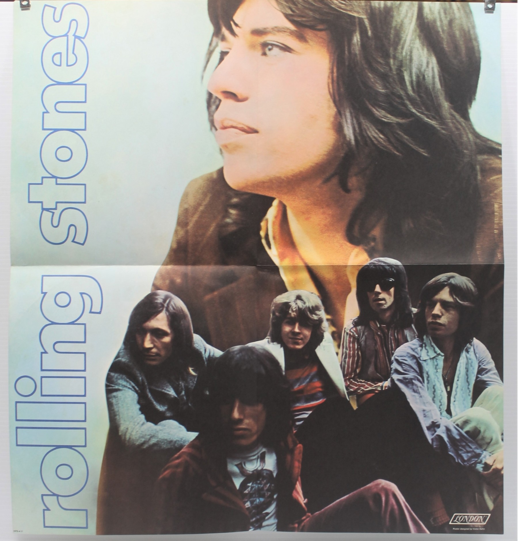 Vintage Original 1960s Rolling Stones Poster With Art Designed By