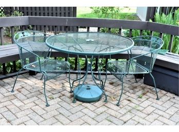 Outdoor Iron Cafe Patio Table And Chairs