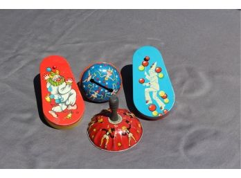 4 Vintage Noisemakers From Kirschoff 1920's-1930's