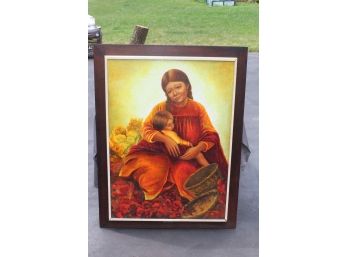 Large Original Oil By Mexican Artist Mercedes Aguilar