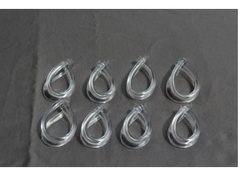 8 Vintage Lucite Napkin Rings