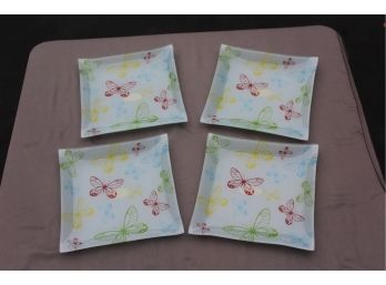 Fantastic Hand-Blown Butterfly Platters (4)