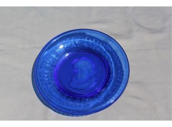 Vintage ABC Plate Pressed Glass Emma's Pattern & Hand-blown Vase