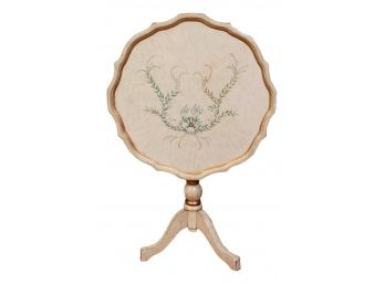 Painted Wood Tilt Top Tripod Table