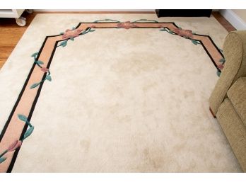 Custom Area Rug With Floral Border (12' X 9')