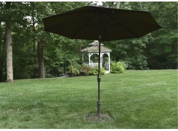 Obravia Treasure Garden Crank Lift Umbrella With Wrought Iron Base