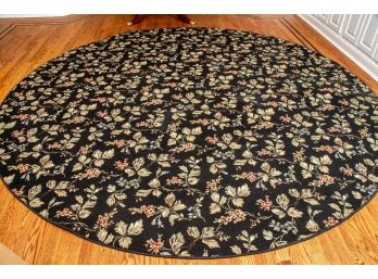 Round Floral Area Rug (10' 6' Diameter)