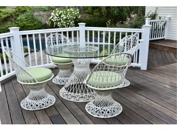 Vintage Russell Woodard Spun Fiberglass Patio Set And Bojer Cushions