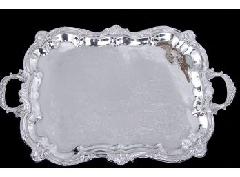 Large Silver-plate Platter With Handles
