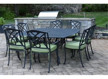 Fortunoff Cadiz Dining Table And Set Of Eight Grand Terrace Chairs With Cushions