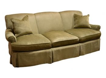 Safavieh Lee Inlet Green Chenille Three Cushion Sofa (Retail $2,595)