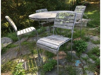 Weathered Outdoor Dining Set