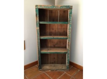 Petite, Rustic Green Painted Bookcase