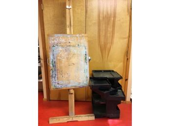 Artist's Easel & Utility Cart