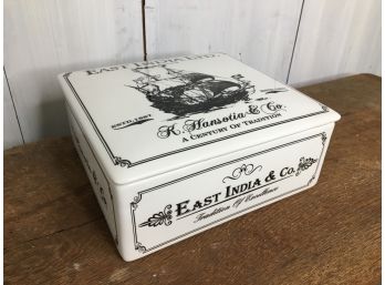 East India LTD Lidded Porcelain Box