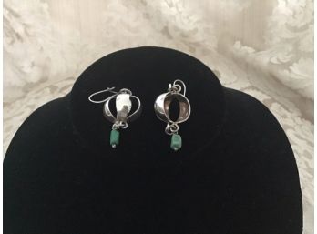 Sterling Silver Open Work Design Earrings