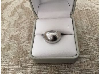 18K White Gold Filled Florentined Ring