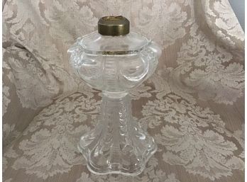 Vintage Pressed Glass Oil Lamp Base