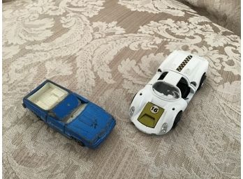 Two Vintage Cars Including Blue Majorette El Caminoss And Hot Wheels Mattel Porsche Carrera 10