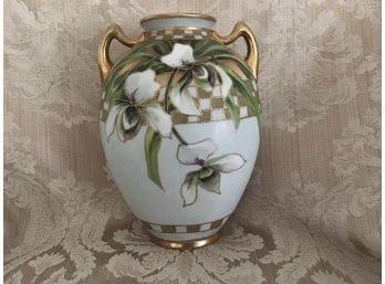Vintage Hand Painted Bone China Nippon Vase