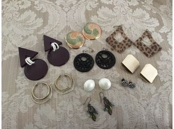 Lot #12, Nine Pairs Of Earrings