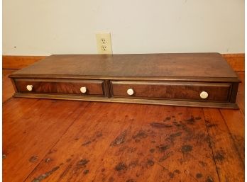 Vintage Walnut Two Drawer Dresser Deck