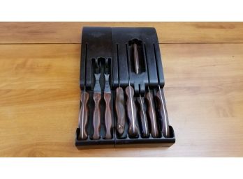 Vintage Cutco Knives With Block And Sharpener (Sf16)