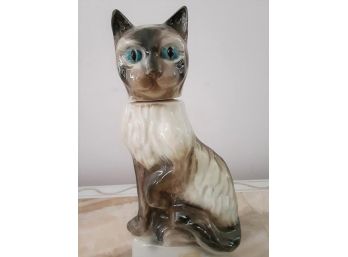 Siamese Or Burmese Cat Jim Beam Vintage Decanter Empty Liquor Bottle
