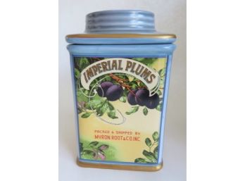 Sakura Vintage Labels Imperial Plums Felix Potin Miramont France  Stoneware Canister