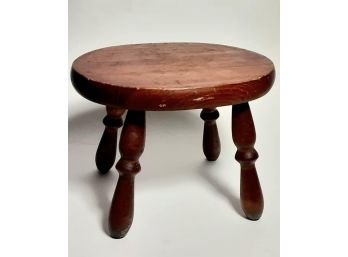 Antique Country Farmhouse Simple Classic Wooden Footstool Step Stool