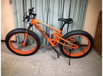 Phenomenal IBIKY Fat Tire Bike - 21 SPEED - 26' - Great Orange Color - RIDDEN TWICE - 100% LIKE NEW !