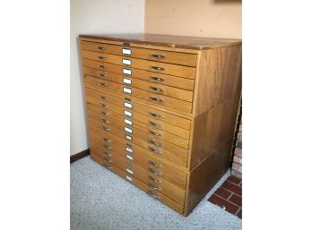 Incredible Oak MAYLINE Map Cabinet / Flat File / Drafting Cabinet - FANTASTIC PIECE ! - Very Hard To Find